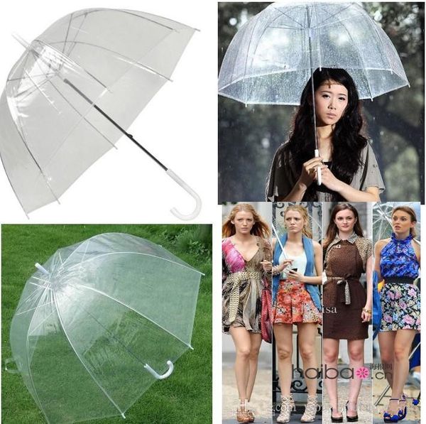 

deep cute big bubble dome pvc clear handle umbrella gossip girl wind resistance kids household sundries umbrellas