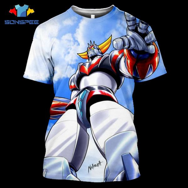 

men robot grendizer japanese anime classic mecha 3d print shirts horror hentai graphic men clothing