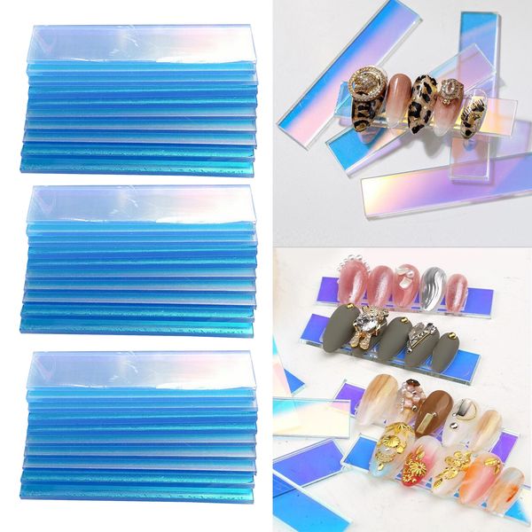 

30pcs nail art tips strip holder display stand shelf with sticky tape