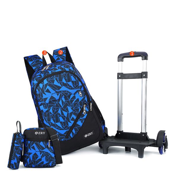 

escolar adolescentes, mochilas escolares removibles con 2/6 ruedas, escaleras para chico y chica, mochila escolar, bolsa de c1001