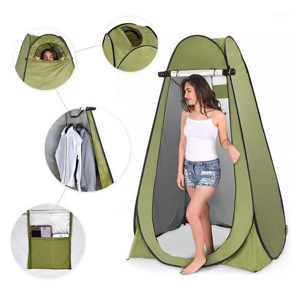 

portable outdoor shower bath changing fitting room camping tent shelter beach privacy toilet tent foldable camping equipment1