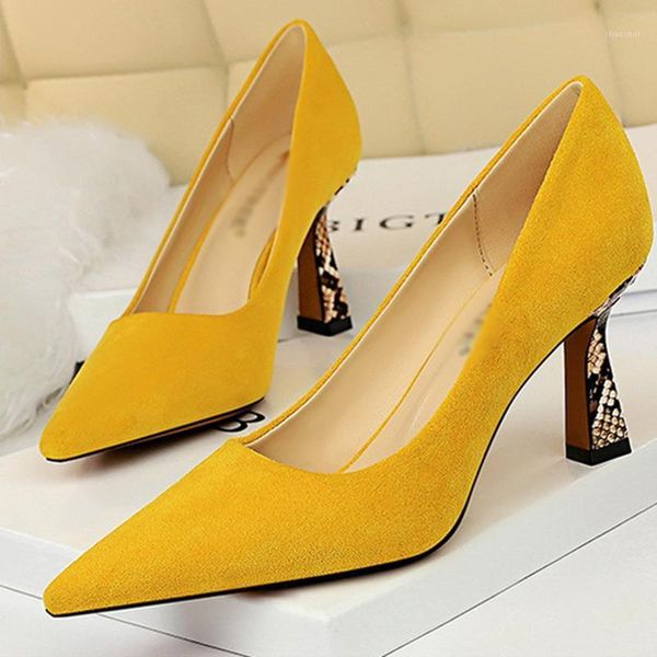 

dress shoes women pumps suede ladies high-heeled female fashion pointed party plus size1, Black