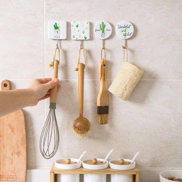 

cut wooden decorative wall hooks self-adhesive hooks for hanging key holder clothes bag hanger home decor