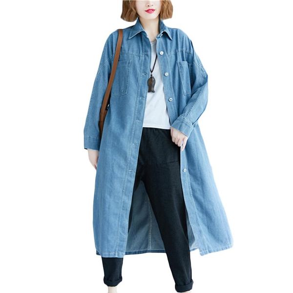 

spring autumn new plus size denim jacket women's korean casual bomber jackets female loose denim shirt long jeans jackets f693, Black;brown