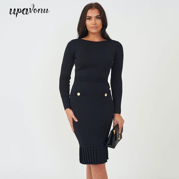 

2020 new women bandage dress o-neck long sleeve draped bodycon dress elegant celebrity club party dresses vestidos1, Black;gray