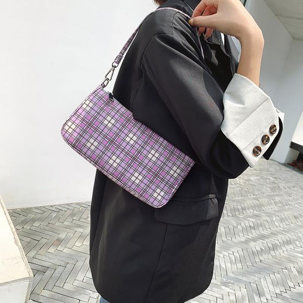 

factory direct origional vintage baguette red plaid women canvas handbag shoulder small red book celebrity inspired underarm bag