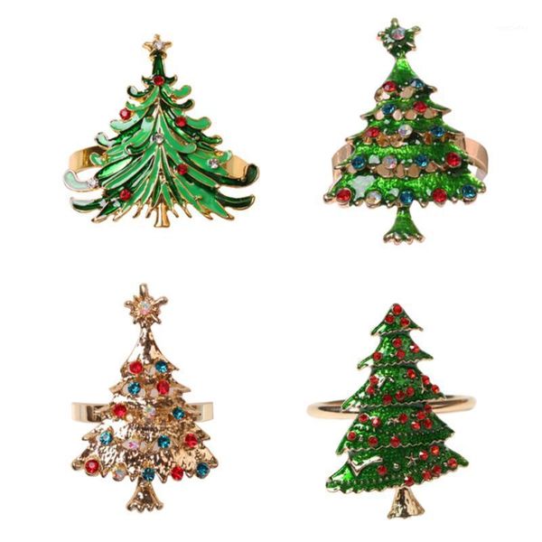 

napkin rings 4pcs christmas party festival table adornment ornament holder1
