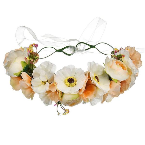 

calliopsis flower wreath women wedding party crown girls floral garlands bridesmaid girl hair accessories headpiece he jllhwc