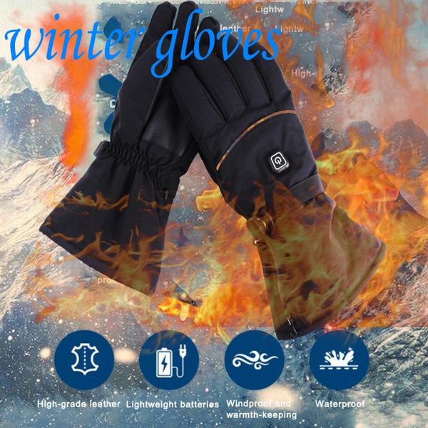 

ski gloves 2021 men's snowboard motorcycle electric heated winter warm thermal snowboarding gloves#4