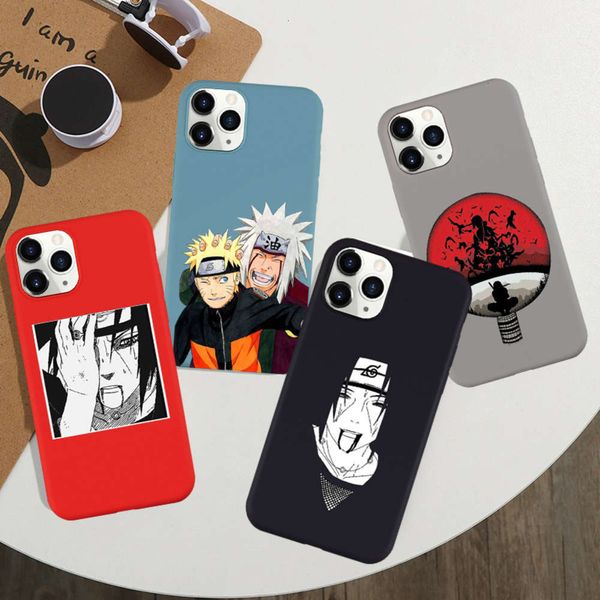 

3jamular mobile phone cover with animated naruto akatsuki, soft matte silicone rubber back cover vip 11, pro, x, xs, max, xr, 7, 8, 6scf1