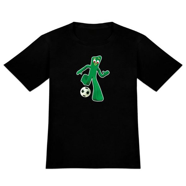 

sporty gumby soccer ball player clay art men's novelty t-shirt street wear fashion tee shirt sport hooded sweatshirt hoodie