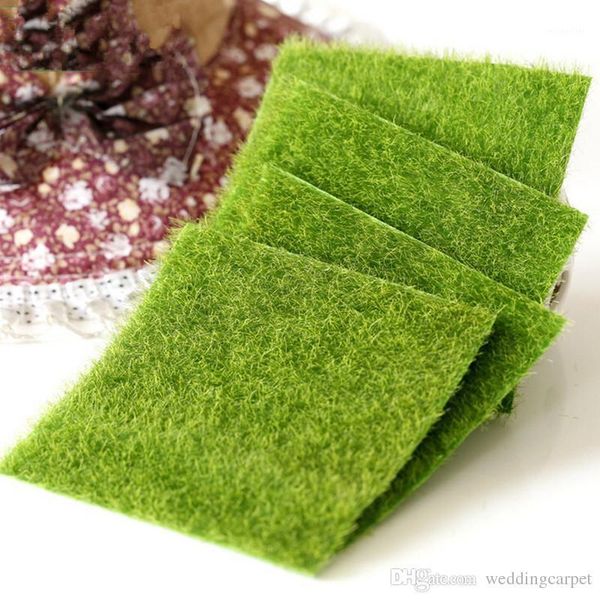 

decorative flowers & wreaths artificial grass lawn 15*15cm fairy garden miniature gnome moss terrarium decor resin crafts bonsai home for di