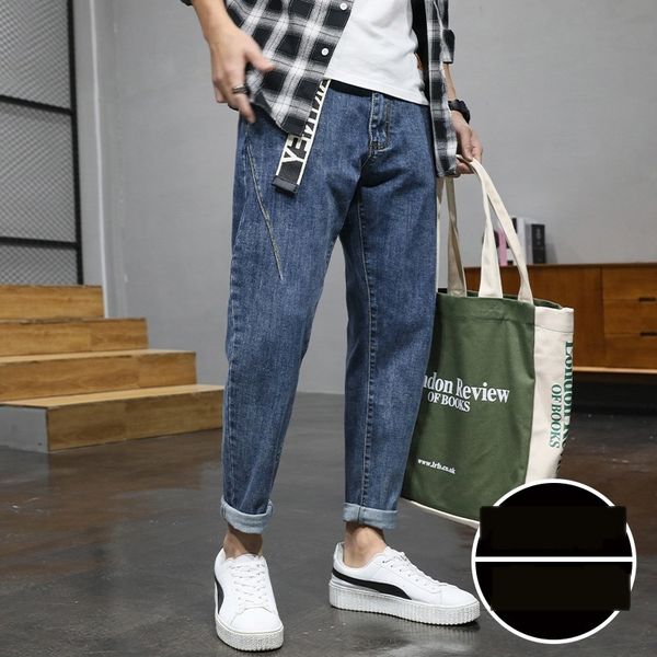 

2020 new fashion br men's nine point men's light blue jeans and jeans in spring and summer qr6i9