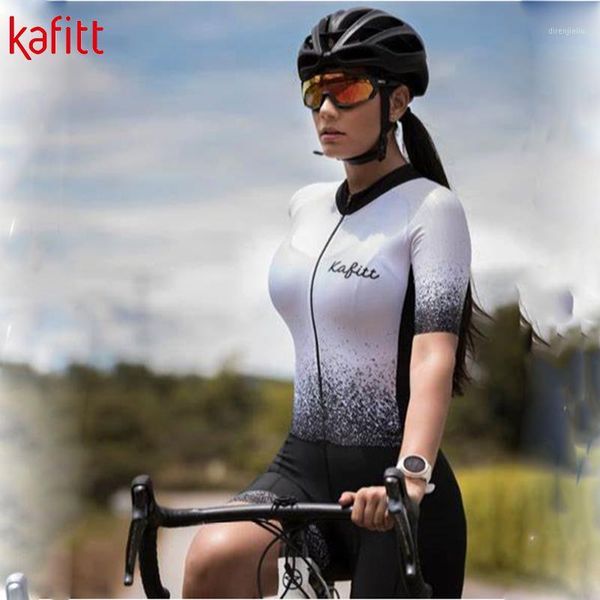 

kafipro team triathlon cycling jersey short sleeve jersey bodysuit maillot cycling gel set women's jumpsuit1, Black;blue