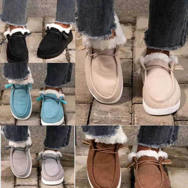 

ugdcr swyivy new snow boots women winter fur cotton padded male boots up snow boots male cotton-p lace male winter ankle female casual, Black