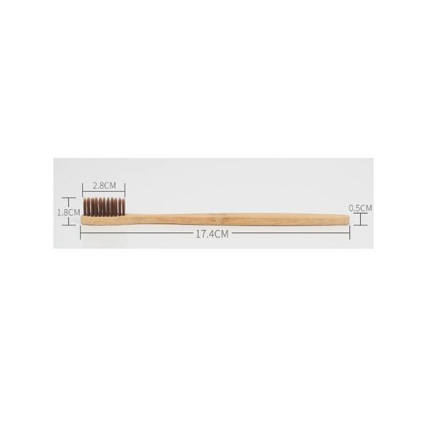 

2pcs natural bamboo handle toothbrush rainbow colorful whitening soft bristles bamboo toothbrush eco-friendly o bbyhbt