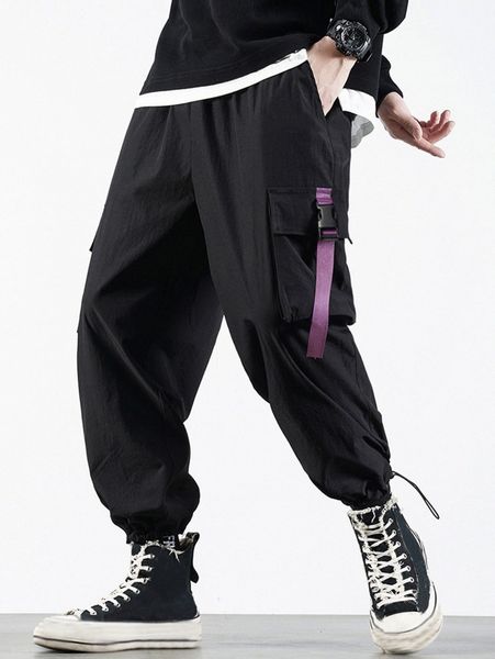 

men pocket cargo pants a6kw#, Black