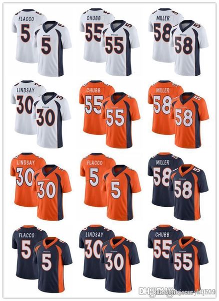 

men women youth denver broncos 58 von miller 10 jerry jeudy 55 bradley chubb 30 phillip lindsay 5 joe flacco football jerseys na, Black;red