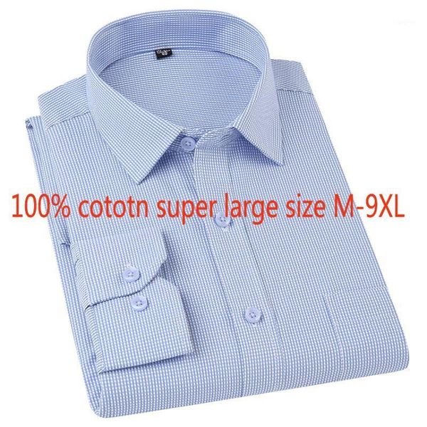 

new fashion spring cotton men long sleeve plaid light blue formal thin casual shirts plus size  lxl-6xl 7xl 8xl9xl1, White;black