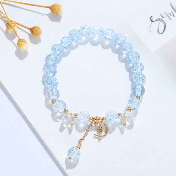 

new pink strawberry girl friend student bracelet girl cool bracelet crystal strawberry crystal wind boutique jewelry wmygc, Golden;silver