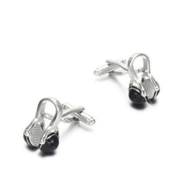 

shipping shirt cufflinks music design musical headset cuff links high-grade cufflinks pnx65, Silver