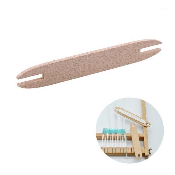 

beech wood weaving shuttle loom knitting tool sweater scarf tapestry coil stick single head solid crochet hook diy loom tools1, Black
