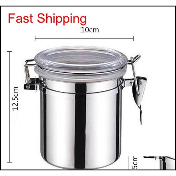 

stainless steel sealed canister coffee flour sugar container holder cans pots storage bottles jar qylgzf bdesports