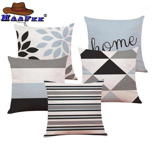 

2020 pillow case 45*45 home decor cushion cover cotton linen simple geometric throw pillowcase pillow covers1