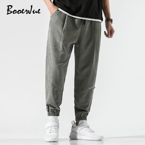 

solid mens joggers pants casual pants men 2020 hip hop high street mens fitness sweat trousers straight drawsting1, Black