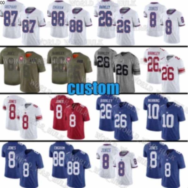 

пользовательские мужчины новый 26 saquon barkley дариус слайтон йорк гигантский джерси джабрильский peppers daniel jones eli manning golden, Black;red