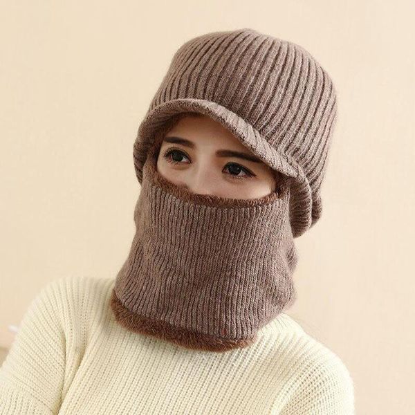 

suogry winter hat skullies beanies hat winter beanies for men women wool scarf cap balaclava mask gorras bonnet knitted hats