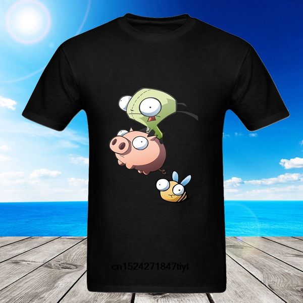 

invader zim gir and piggy mens summer fashion short sleeve round neck t-shirt s-3xl sport hooded sweatshirt hoodie