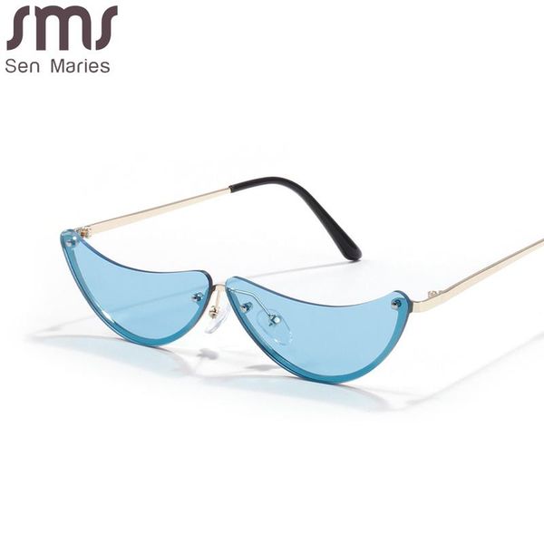 

semi-rimless vintage cat eye sunglasses women designer sunglasses men woman steampunk punk shades retro glasses, White;black