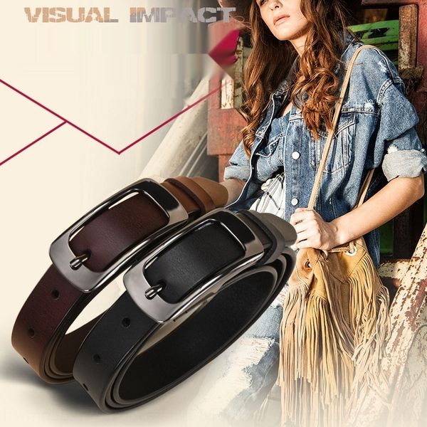 

t11hp новых японский пояс с двумя слоями коровьей модой 1glu7 кнопкой leatherbritish кожи перфорированной лентой кнопки женщин, Black;brown