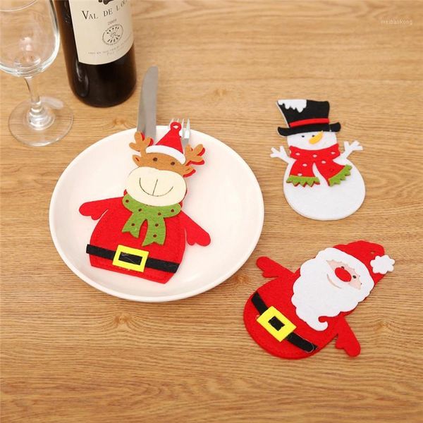 

christmas decorations personal bags for tableware storage table xmas knife fork set pocket 12pcs dining party cutlery ornaments1