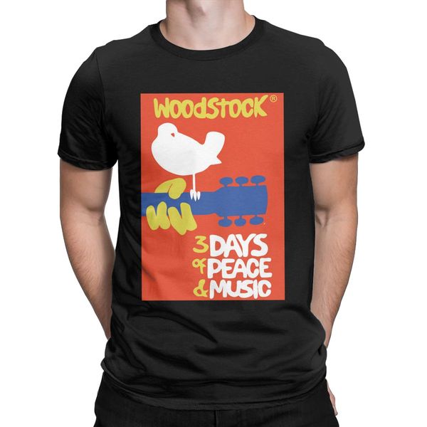 

woodstock 1969 t shirts men vintage t-shirts round collar guitar drums tees short sleeve clothing gift idea sport hooded sweatshirt hoodie