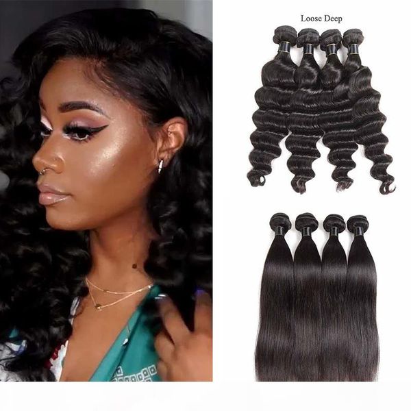 

бразильский сыпучие deep virgin hair weave 3 4 6 связка человеческих волос natural black перуанских малазийский индийская прямая человечески