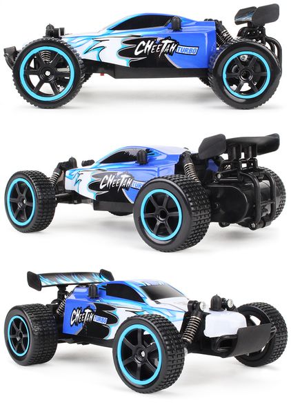 

rc racing car 2.4ghz high speed remote control car 1:18 2wd toy cars buggy for children with two rechargeable batteries for car