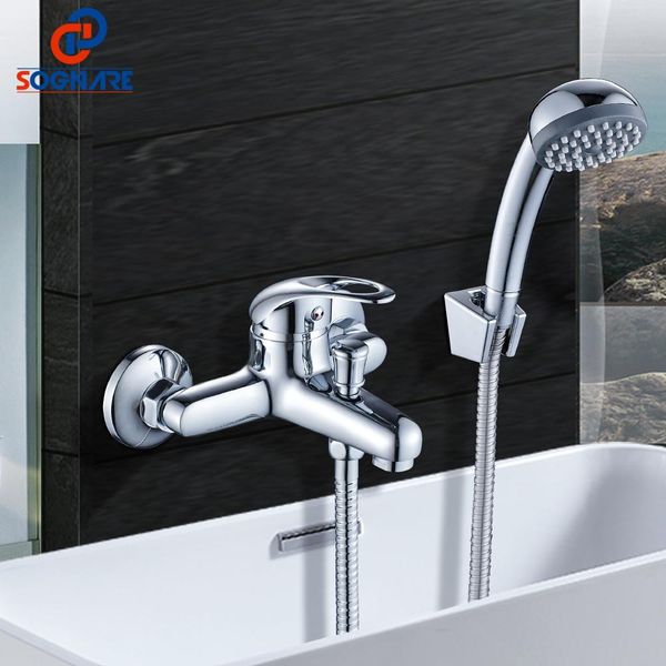 

sognare латунный настенный душ дождь хром полированный душ tap ванна смеситель для душа set ванной кран с ручной d5201 yxlfki ffshop2001