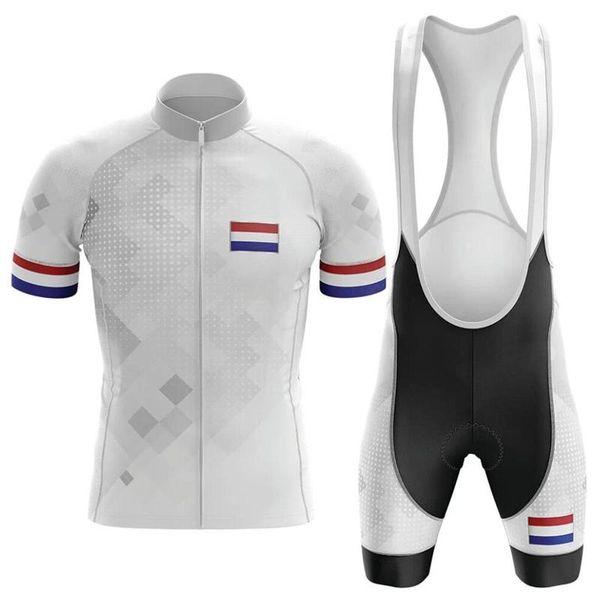 

netherlands 100% polyester pro cycling jersey set mtb bicycle clothes sportswear bike clothing maillot ropa ciclismo cycling set, Black;blue