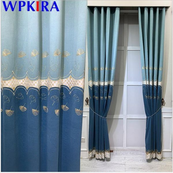 

high end luxurious window curtains blackout for living room sheer curtain embroidery european blinds drape x-ad486#301