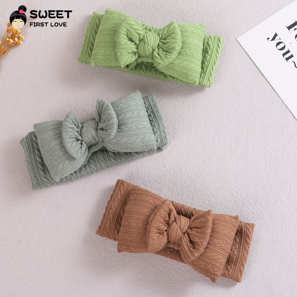 Neugeborenen Baby Stirnbänder Baumwolle Bowknot Haarbänder für Kinder Candy Farbe Winter Turban Kleinkind Beanie Nette Haar Zubehör