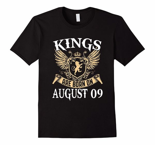 

men hip hop tee shirts for men kings are born on august 09 t-shirt august birthday gifts t shirt sport hooded sweatshirt hoodie