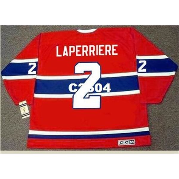 

mens #2 jacques laperriere montreal canadiens 1968 ccm vintage home hockey jersey or custom any name or number retro jersey, Black