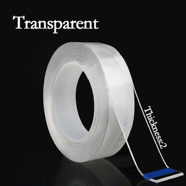 

double sided nano transparent tape magic multifunctional reusable transparent seamless sticker household fixing tape nano wmtsoc bdesybag