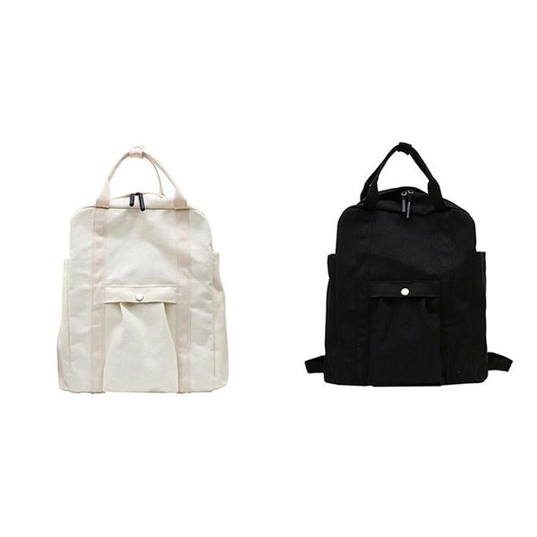 

backpack style men's and women's casual rucksack large-capacity school bag travel solid color