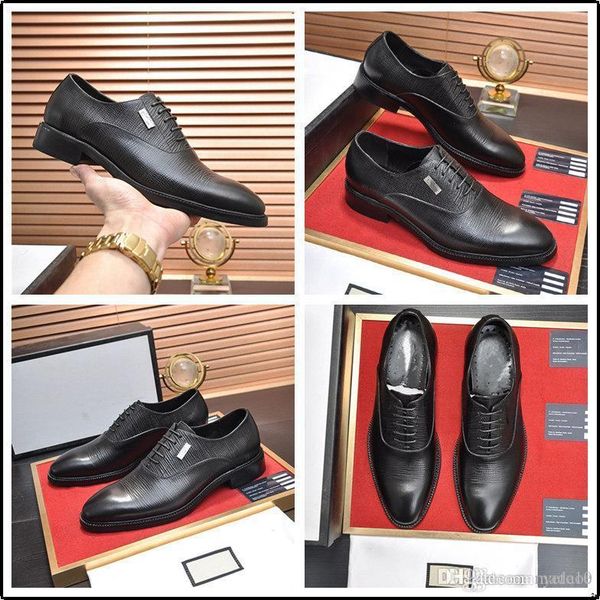 

c6 formal shoes man leather shoe slip on oxford business office wedding shoes pointed toe male dress leather shoes sapato social 33, Black
