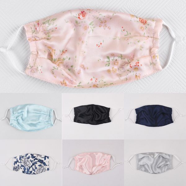 

face print dustproof silk fashion mask floral sun-resistant masks women summer thin mouth muffl 3m4s