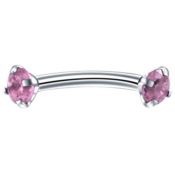 

1pc crystal gem eyebrow ring tragus helix rook earring piercings curved banana piercing bijoux lip helix rings jewelry 16g q wmtpyj, Silver