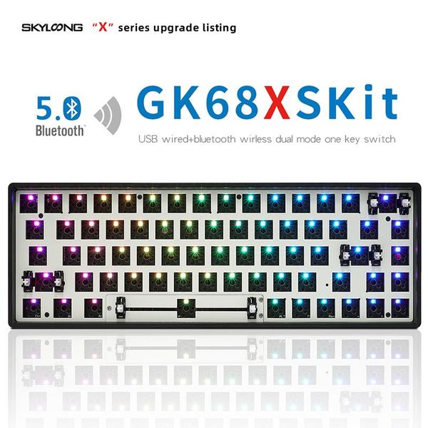 

keyboards keypro arrival gk68xs kit rgb 68keys swap mechanical keyboard bottom lights patent modularity no diy